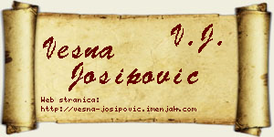 Vesna Josipović vizit kartica